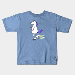 Roller skating unicorn Kids T-Shirt